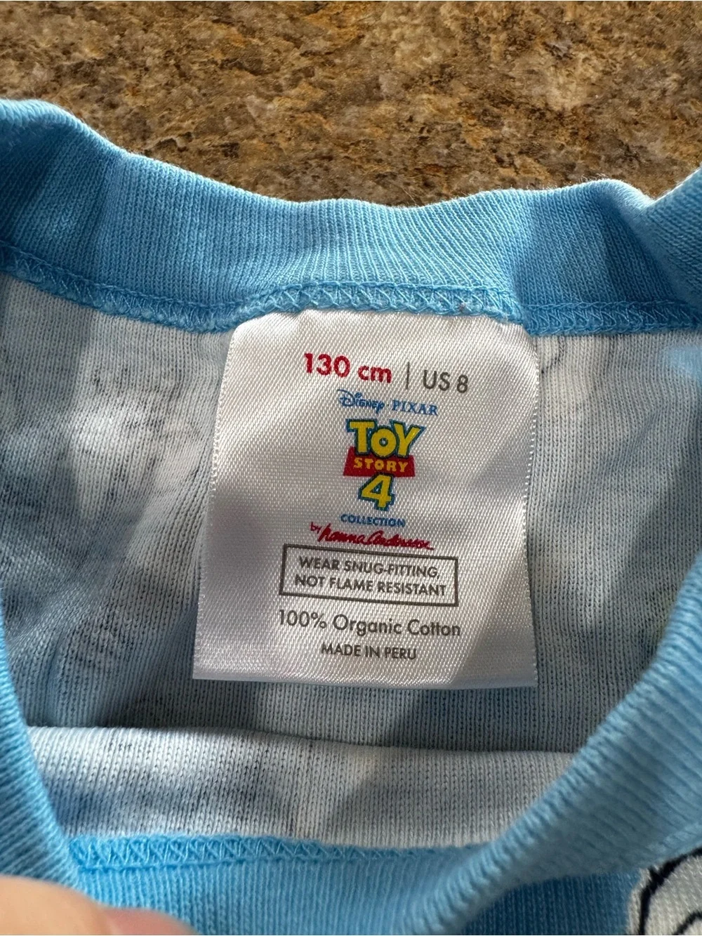 Hanna Andersson Disney Pixar Toy Story 4 Pajama Set Size 8 Blue Organic Cotton